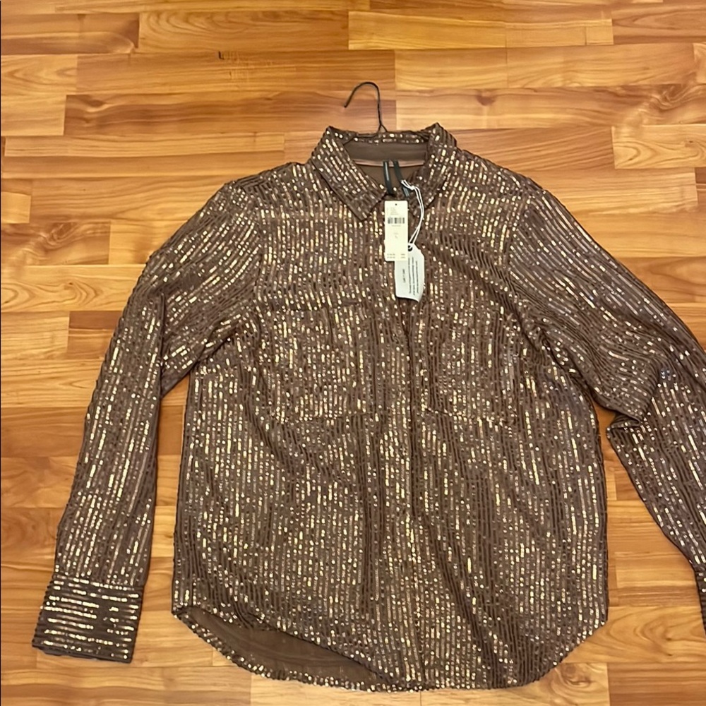 Women's  sequined blouse NEW WITH TAGS - Anthropologie !